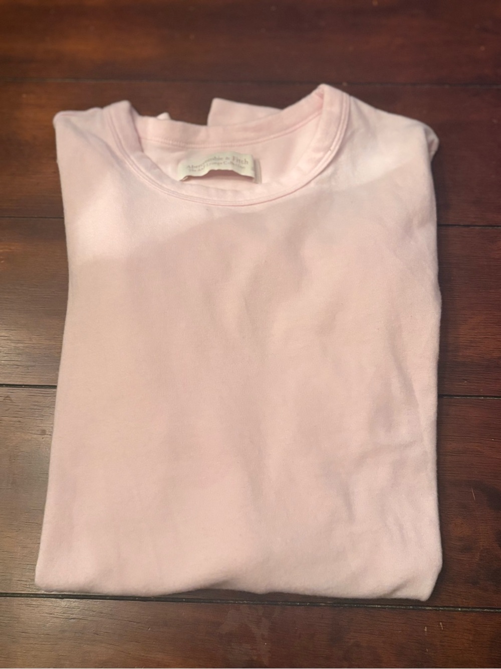 Abercrombie & Fitch Light Pink Lounge Set - Long Sleeve Top & Wide Leg Pants - Picture 7 of 8
